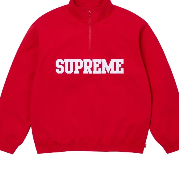 L Collegiate S Half Half Red Black Grey Zip XL Hoodie FW24 M Pullover Light Zip 0720